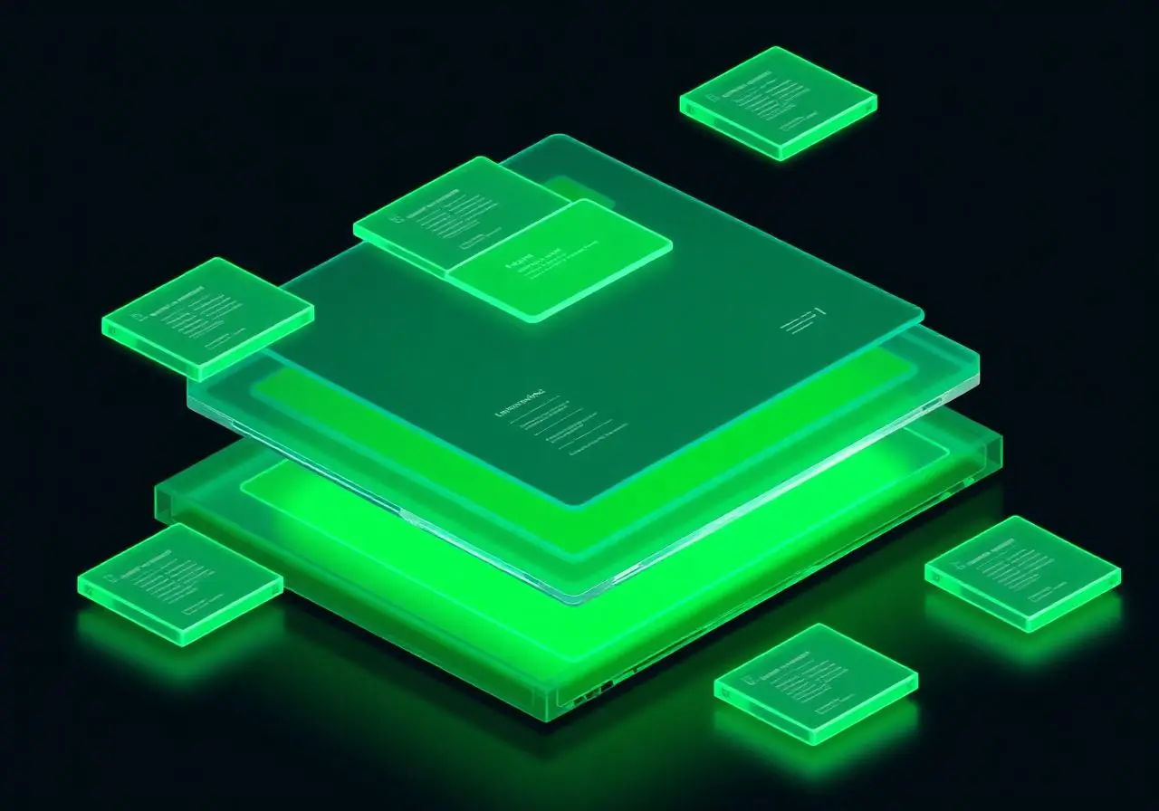 Layered website architecture visual